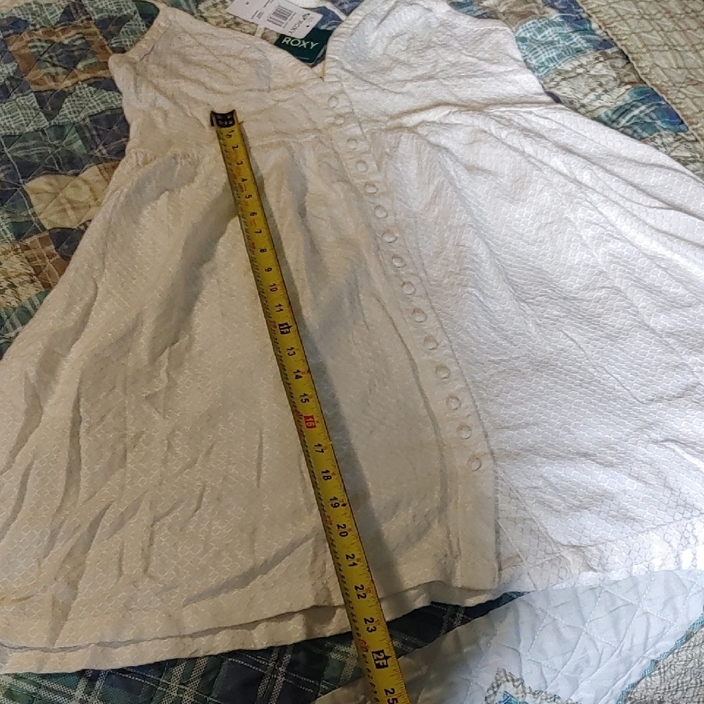 Roxy Cream Button-Front Slip Dress - Picture 10 of 10